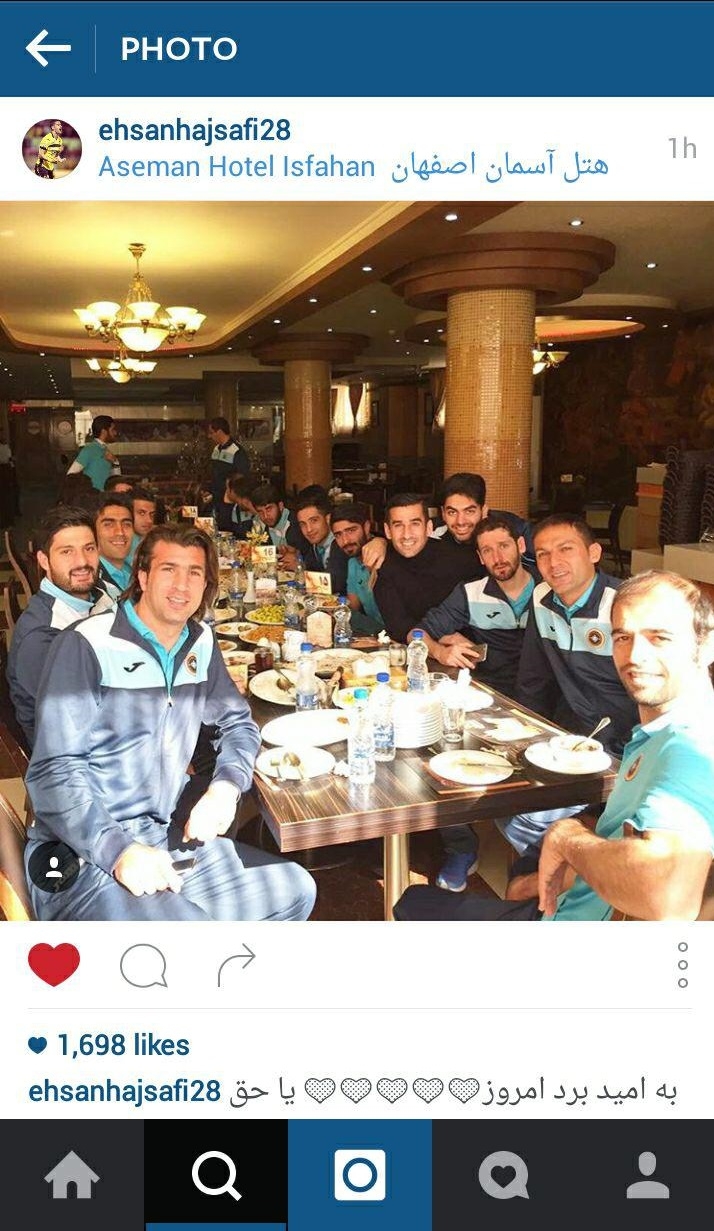 حاج صفی در اردوی طلایی پوشان