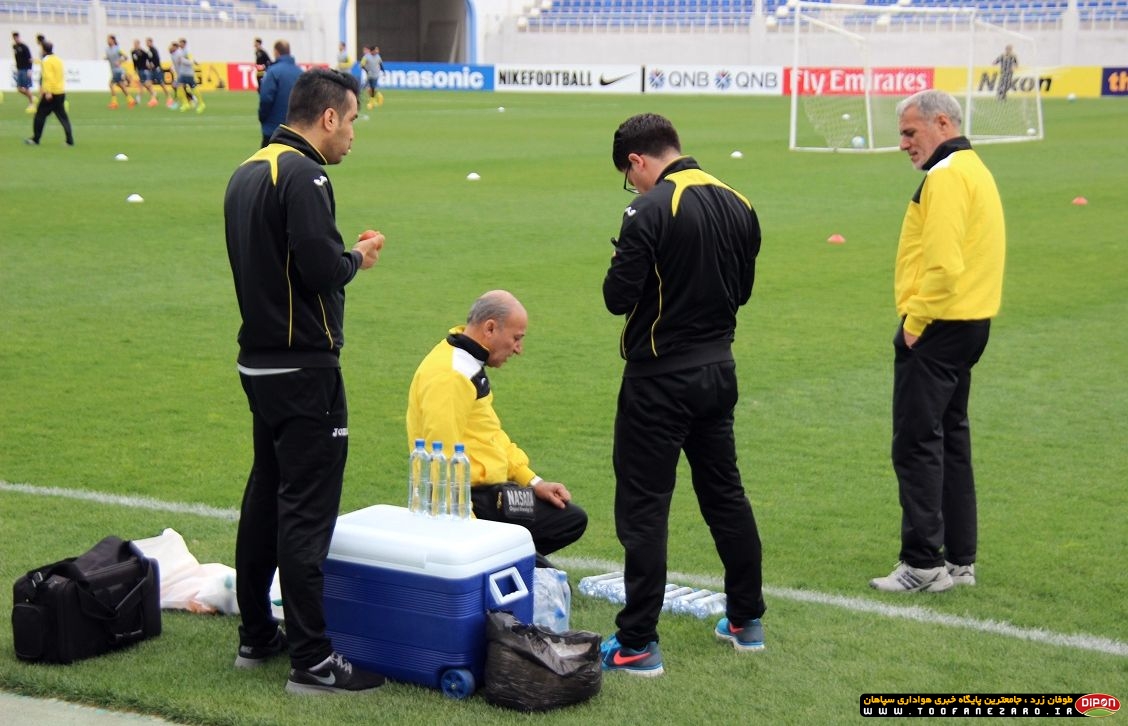 تصاویری از تمرین طلایی پوشان قبل از مصاف با لوکوموتیو