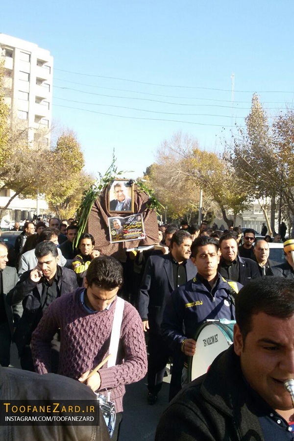 تشییع پیکر زنده یاد مهدی عرب به روایت تصویر